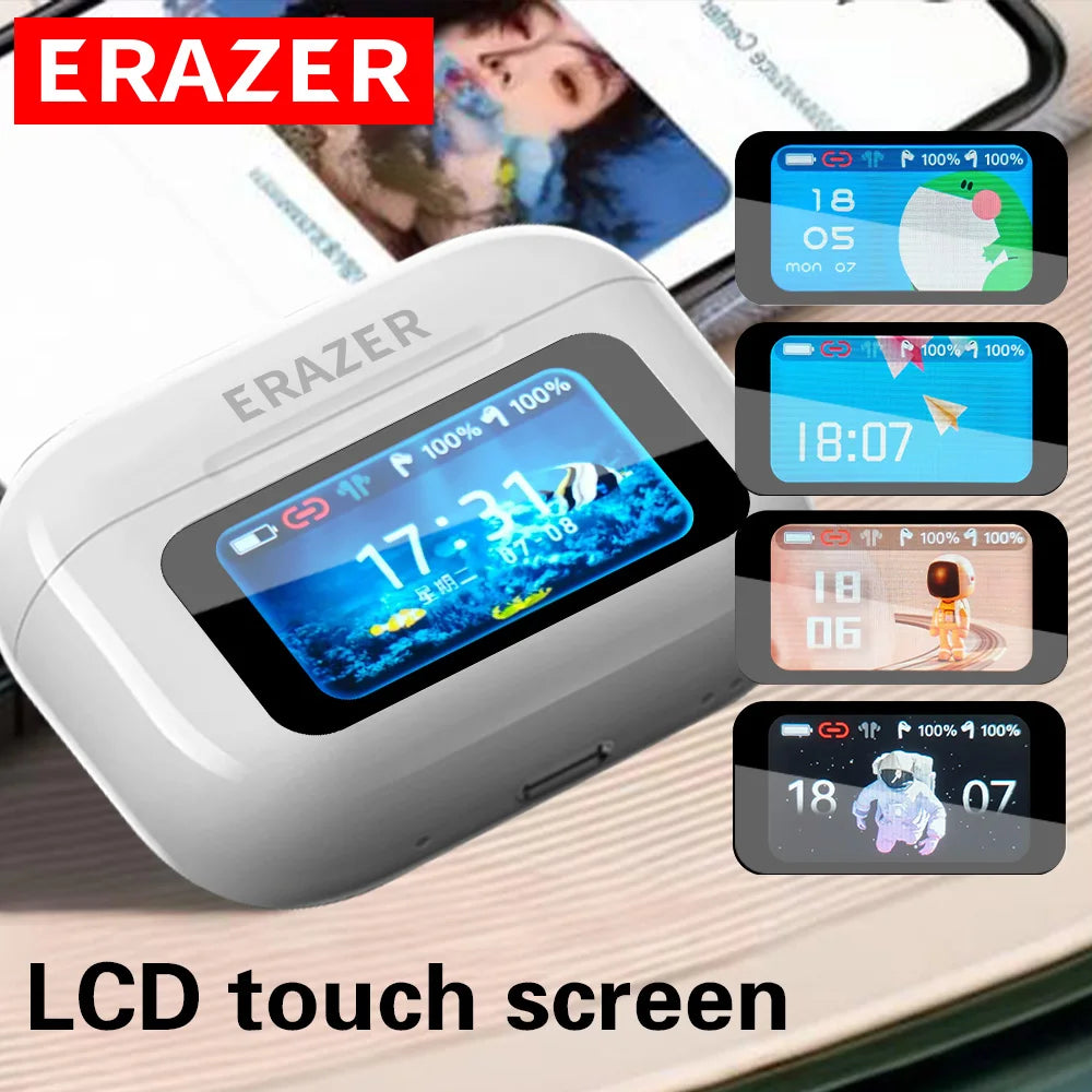 ERAZER ANC Wireless Earbuds with Smart Touch Screen