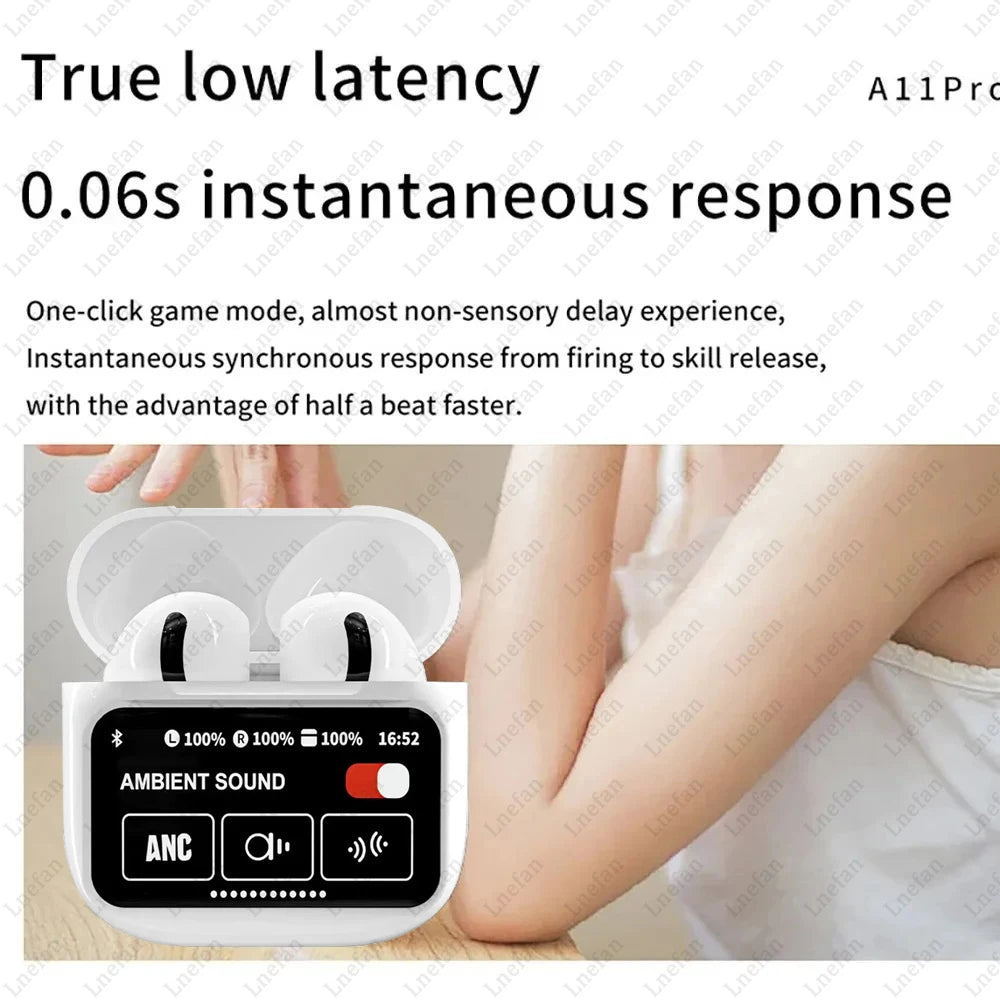A11 Pro Wireless Earbuds with Smart LCD Display